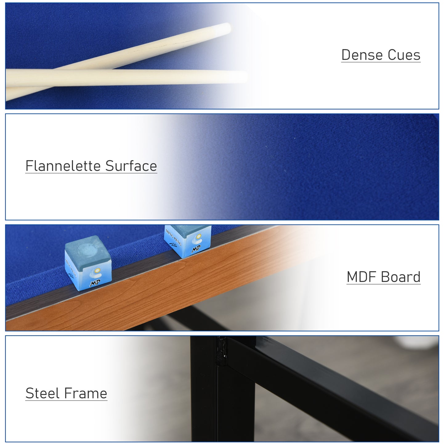 Warmsprings Traditional Velvet Pool Table
