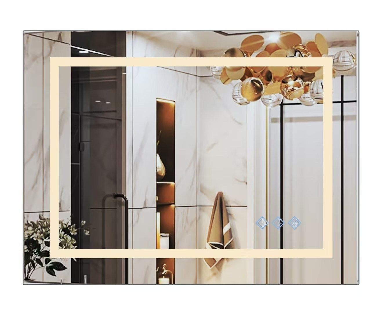 Centerville Modern Brushed LED Mirror