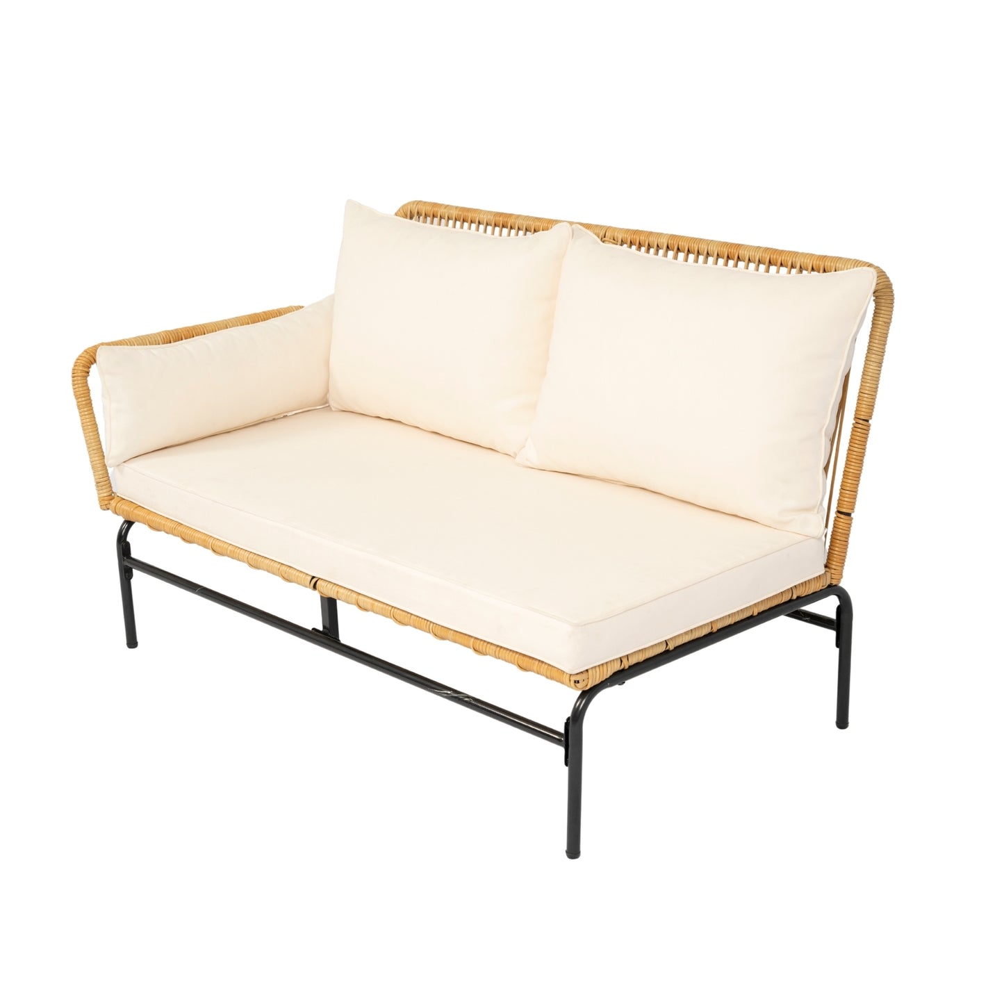 Marcel Modern Natural Wicker Patio Set