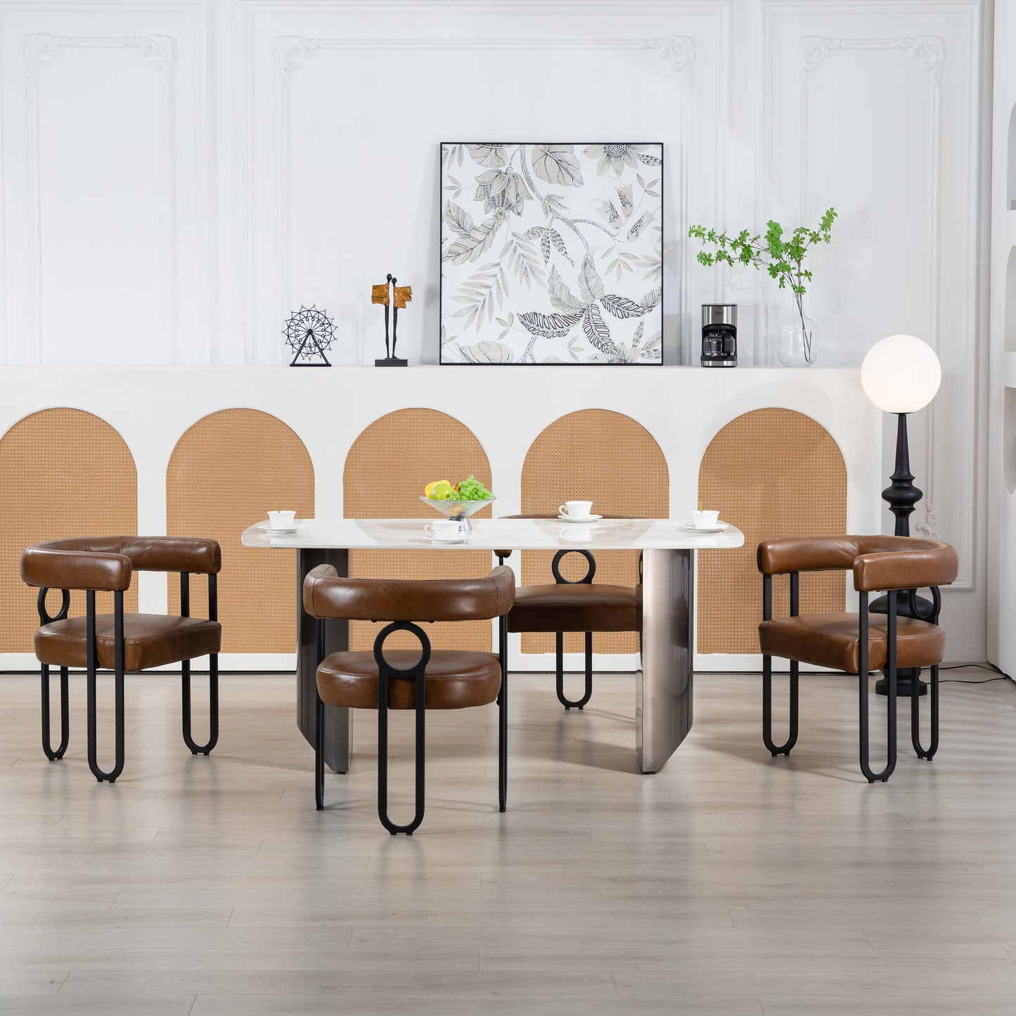 Napa Contemporary Fabric Upholstered Barrel Chairs