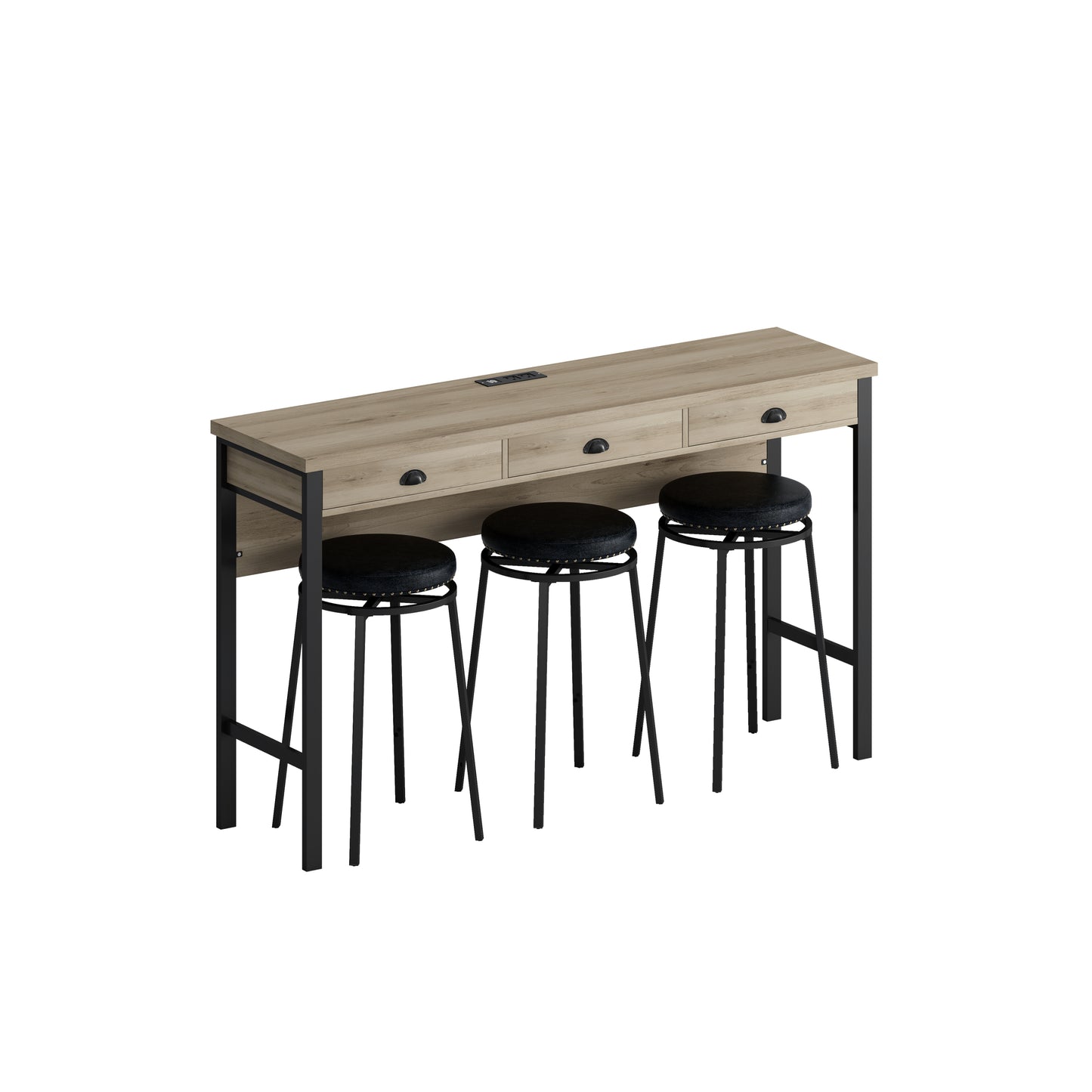 Westport Contemporary Dining Power Stool Set