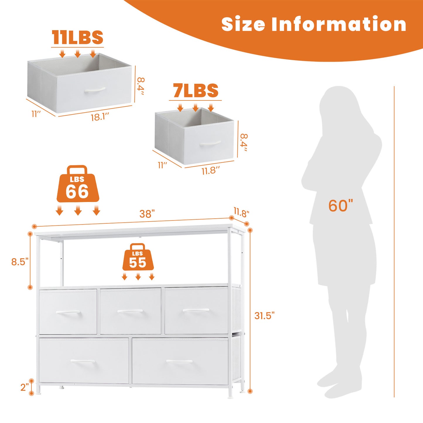 Healdsburg Modern Fabric Closet Dresser Storage