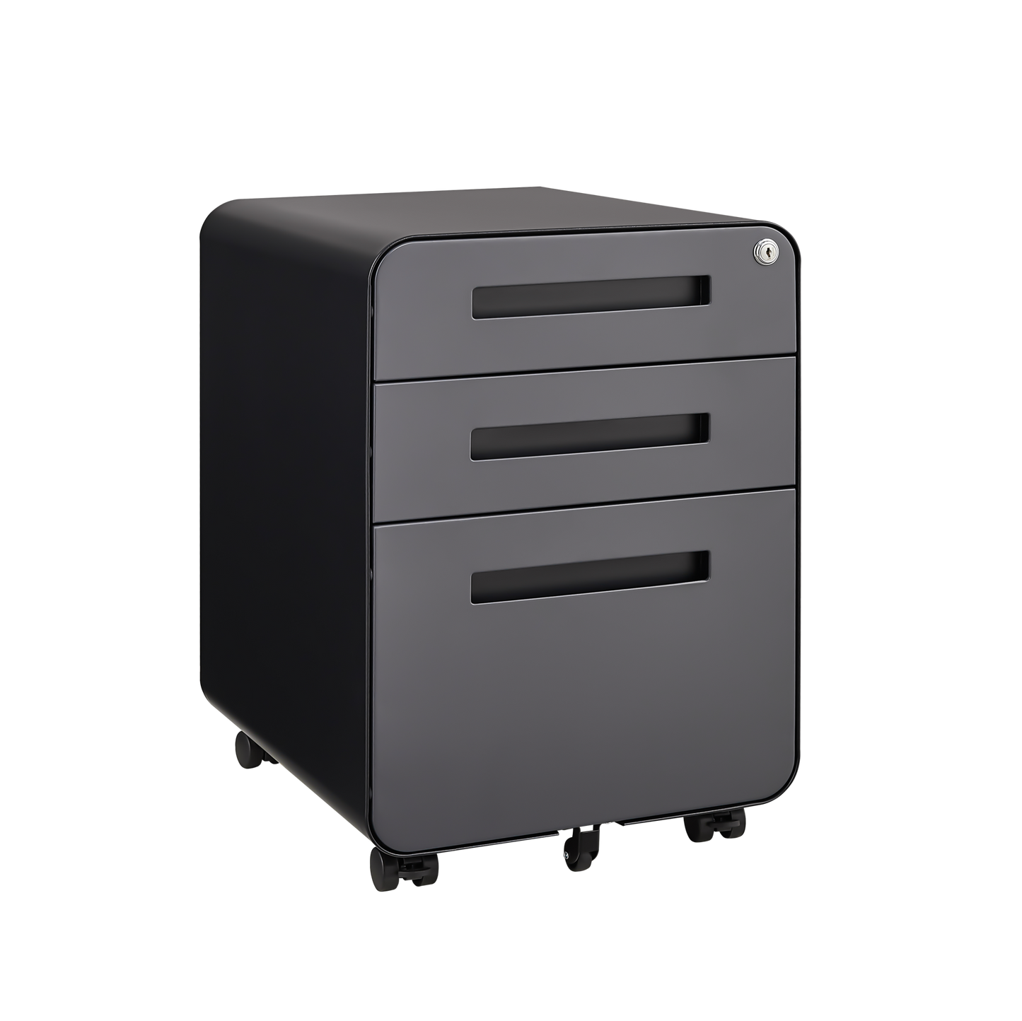 Fitch Modern Rounded 3 Drawer Mobile Filing Cabinet