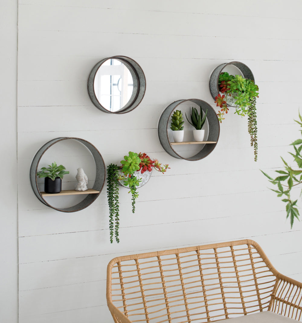 Jiron Industrial Round Metal Planter