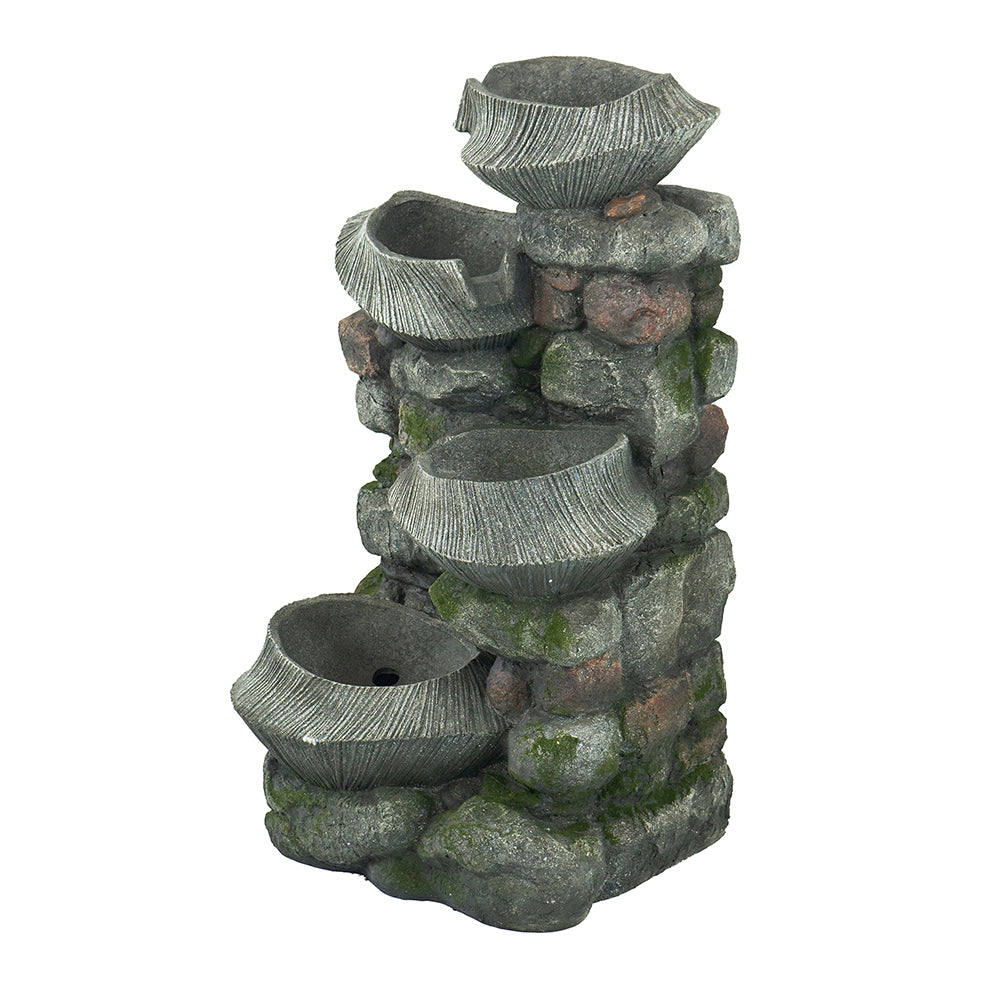 Fremont Contemporary Cascading Stone Fountain