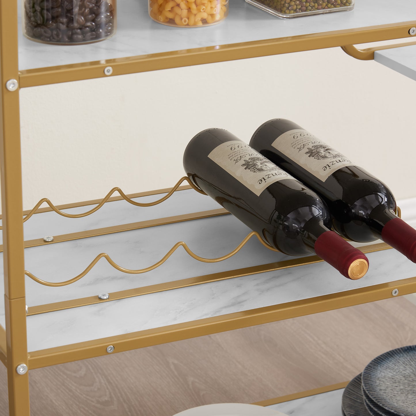 Emery Modern Retro Wine Serving Cart