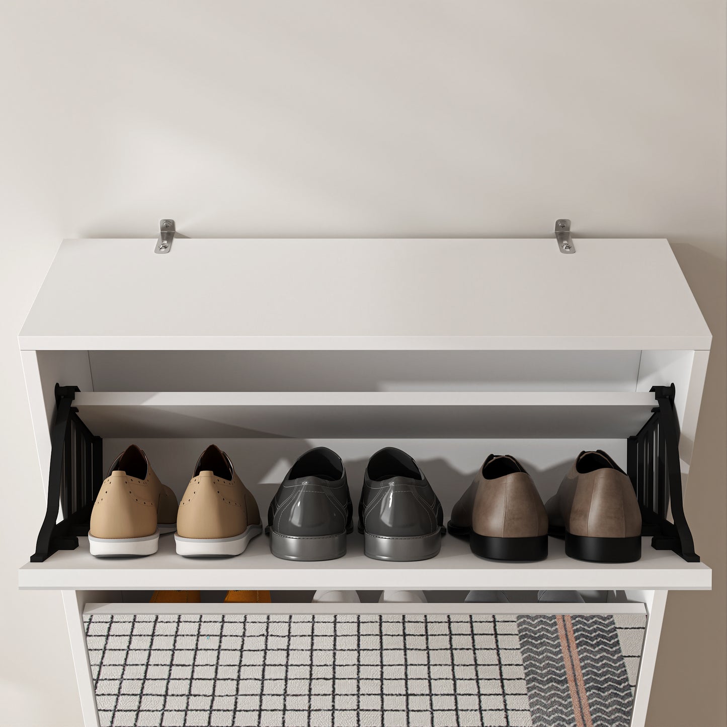 Somerset Modern Shoe Cabinet Organizer
