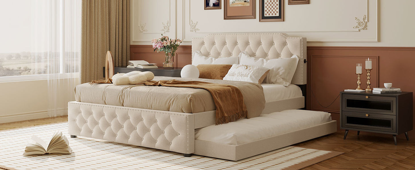 Cleo Contemporary Platform Bed