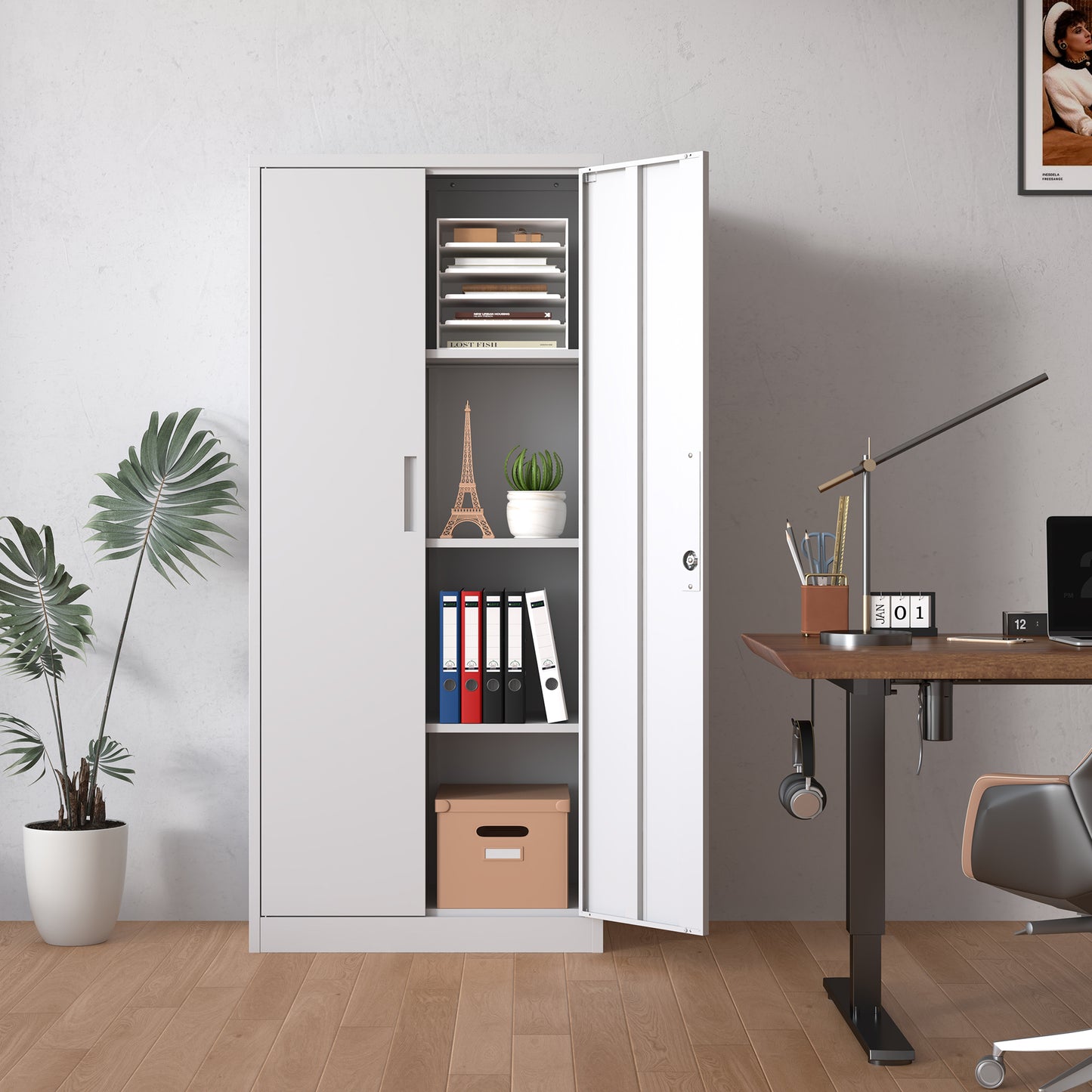 Westport Modern Metal Storage Cabinet