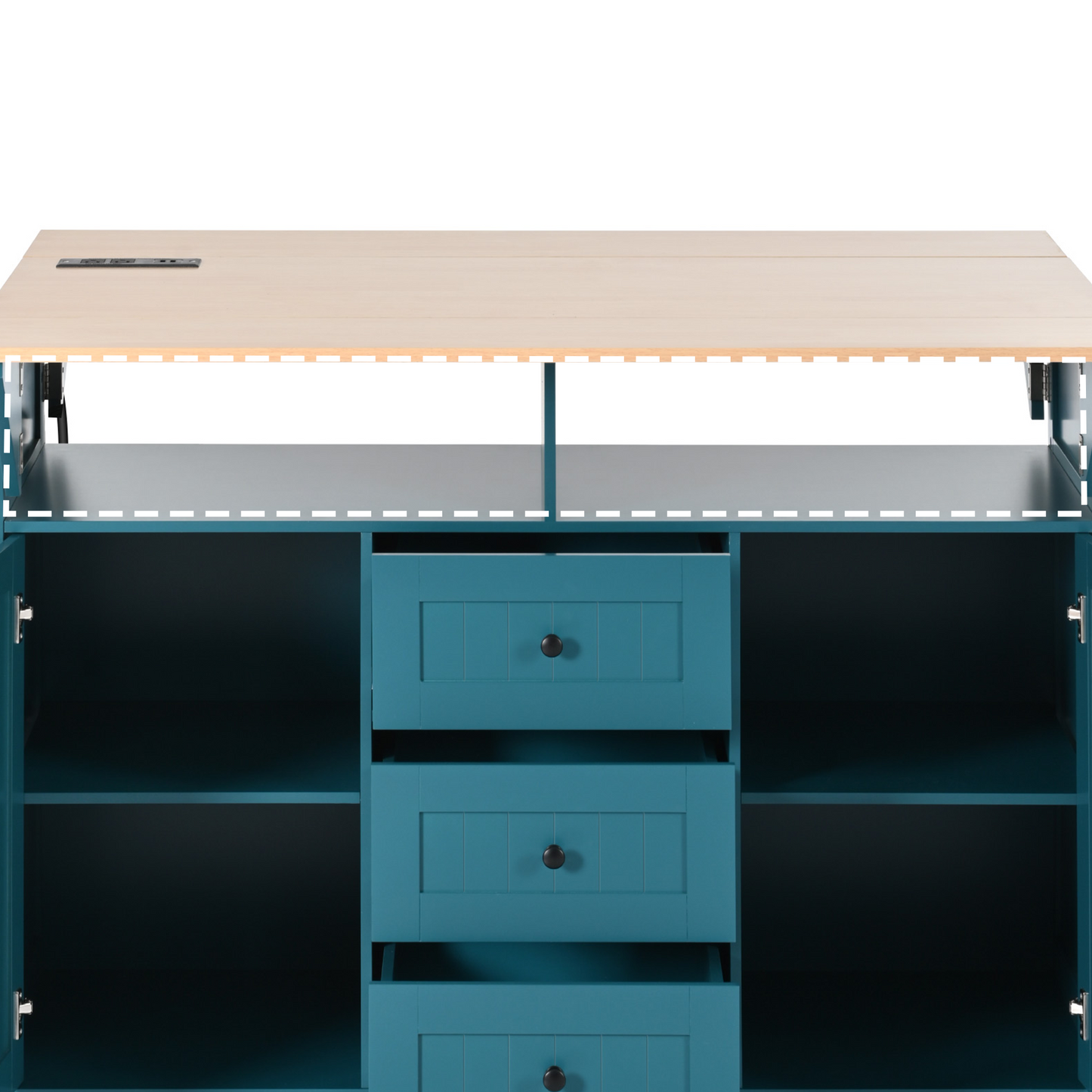 Cleo Modern Rolling Kitchen Cart