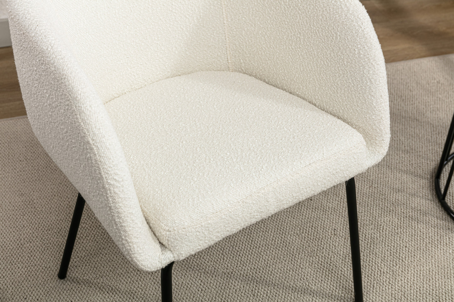 Emery Modern Boucle Fabric Dining Chair