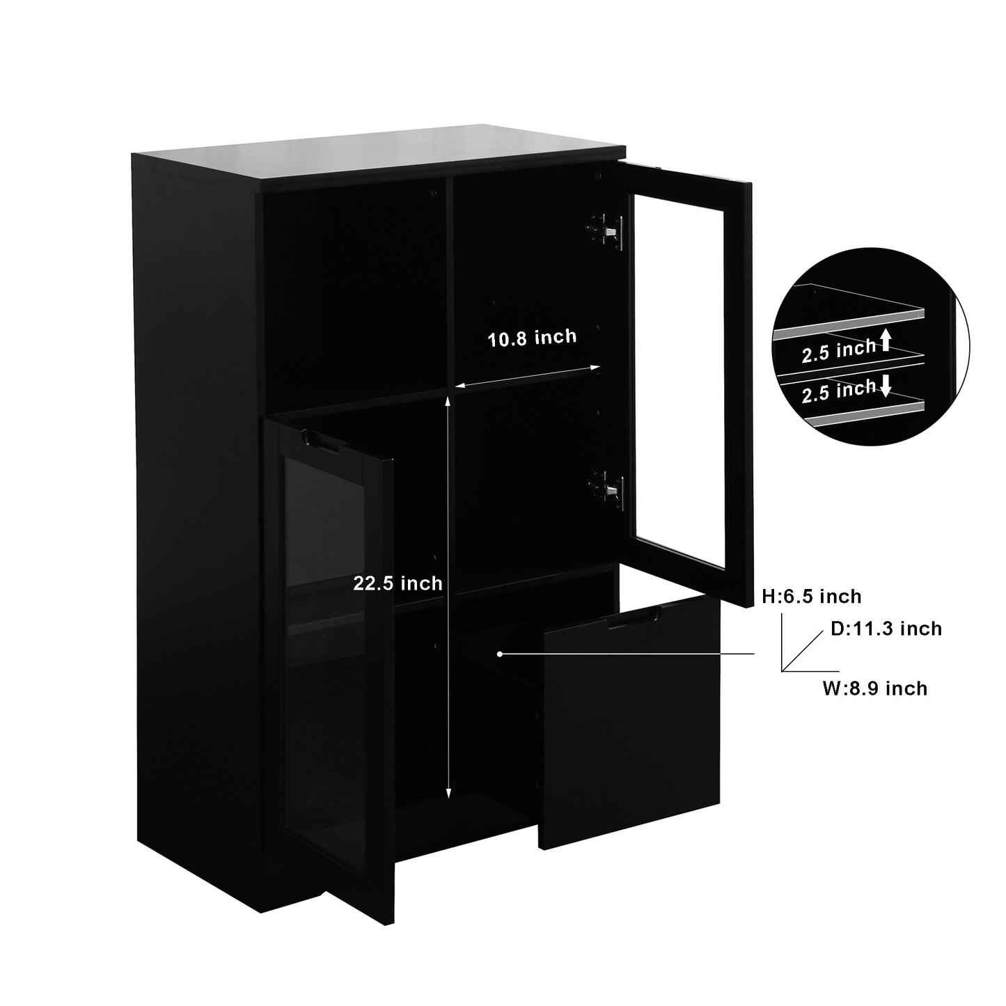Fitch Modern Lyon Glass Cabinet