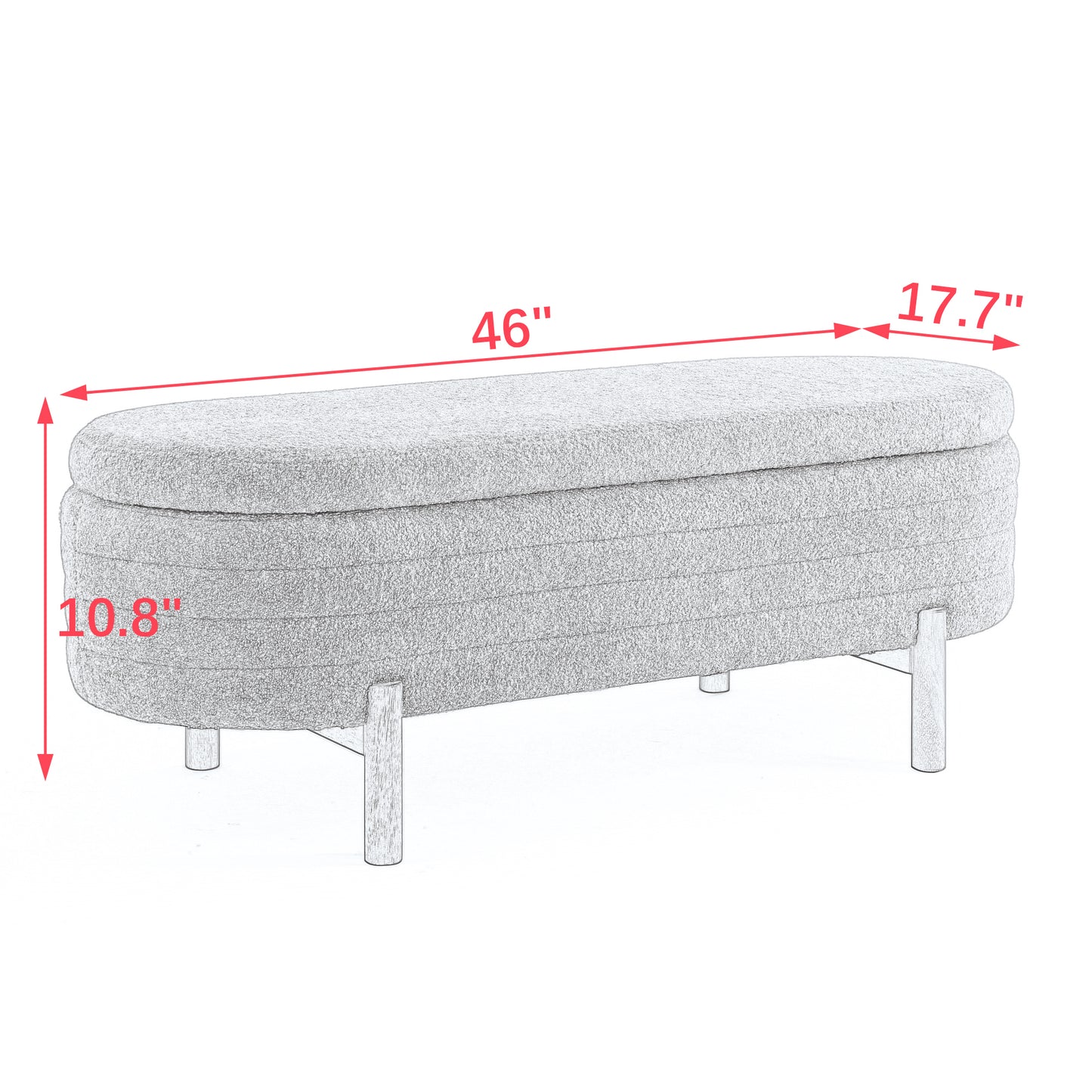 Westport Modern Velvet Storage Ottoman