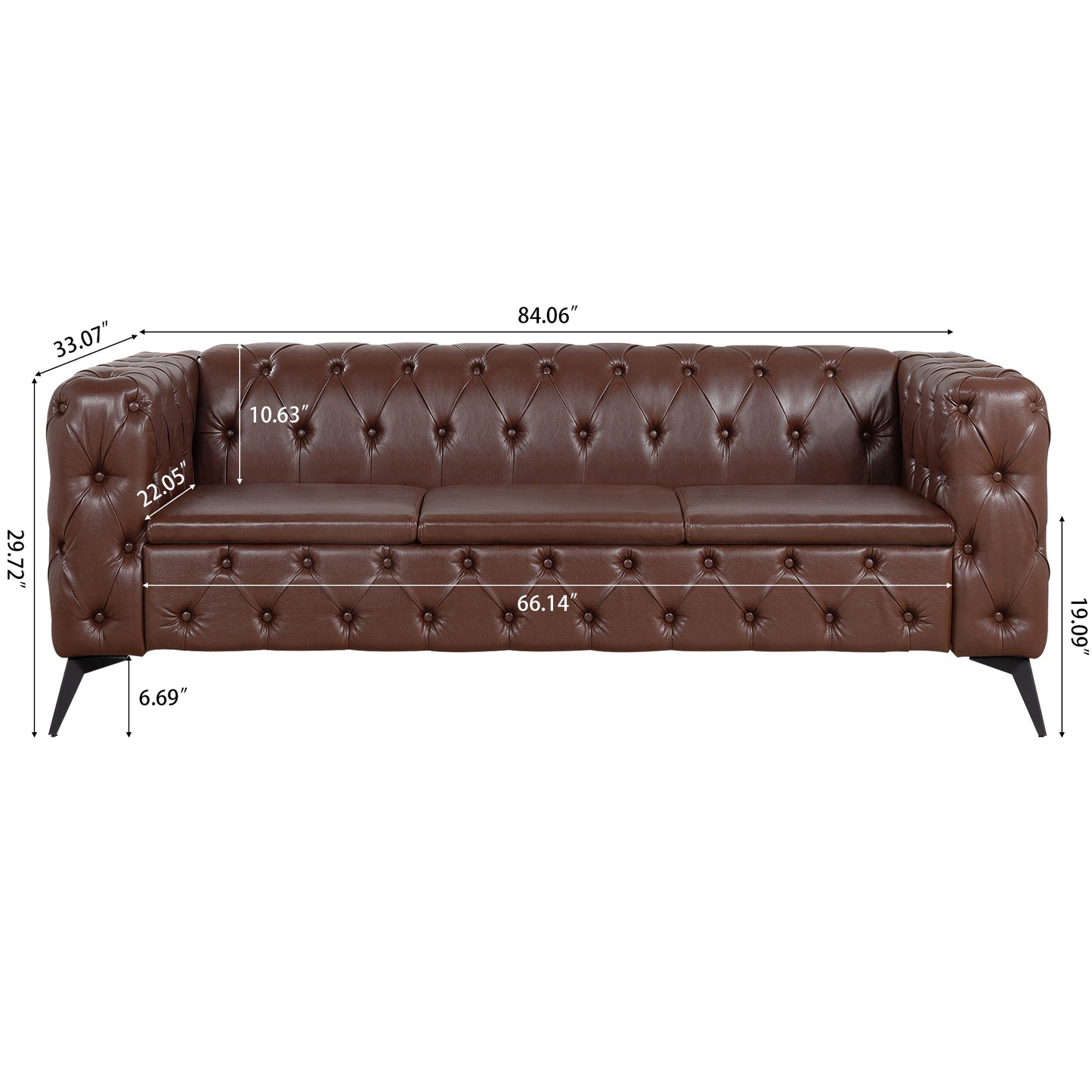 Amity Traditional Square Arm Sofa