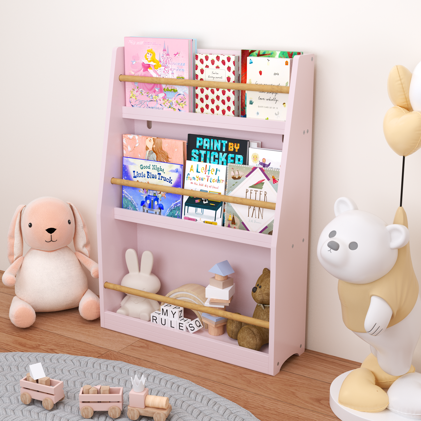Justo Contemporary Kids Book Rack