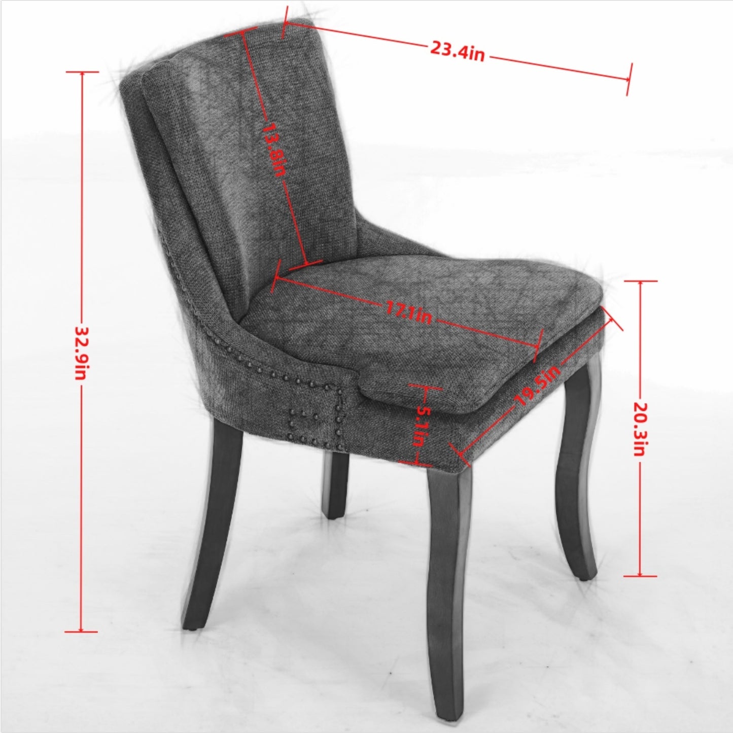 Calista Contemporary Double-layer Chenille Dining Chairs