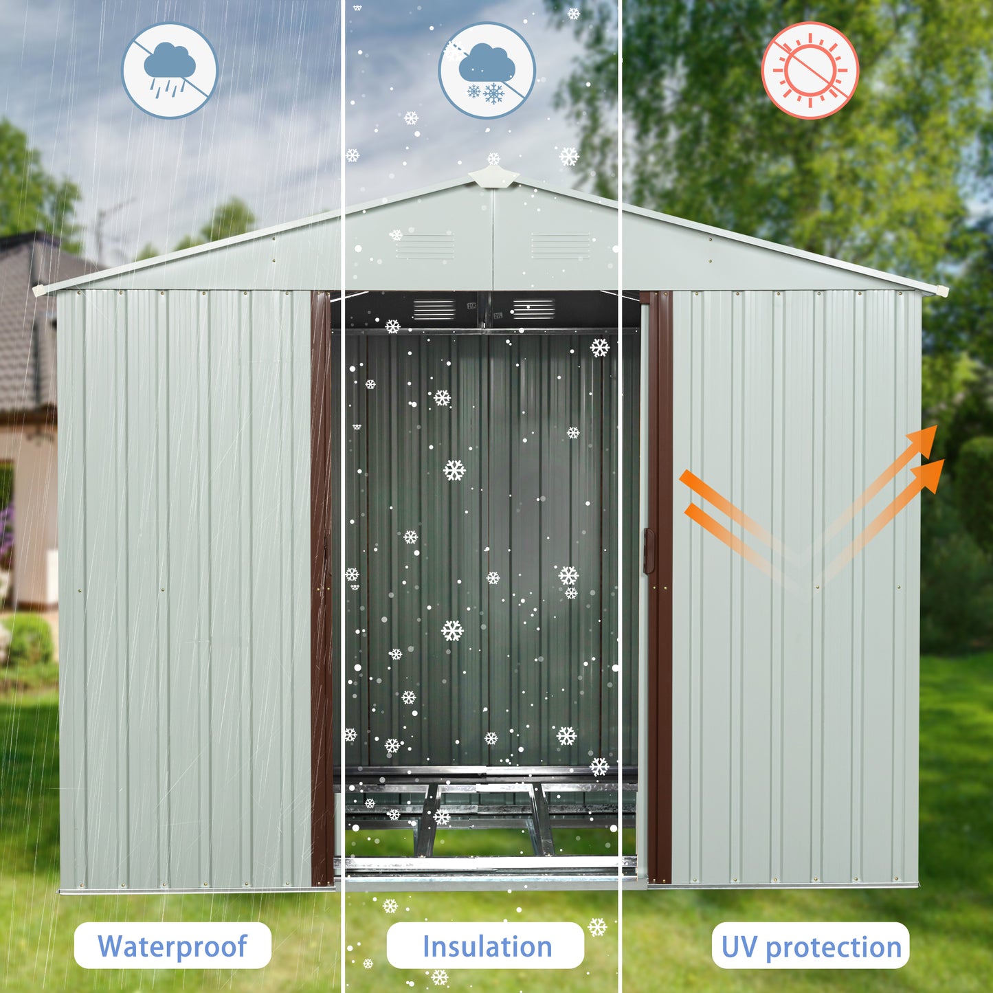 Ghivi Industrial Metal Storage Shed