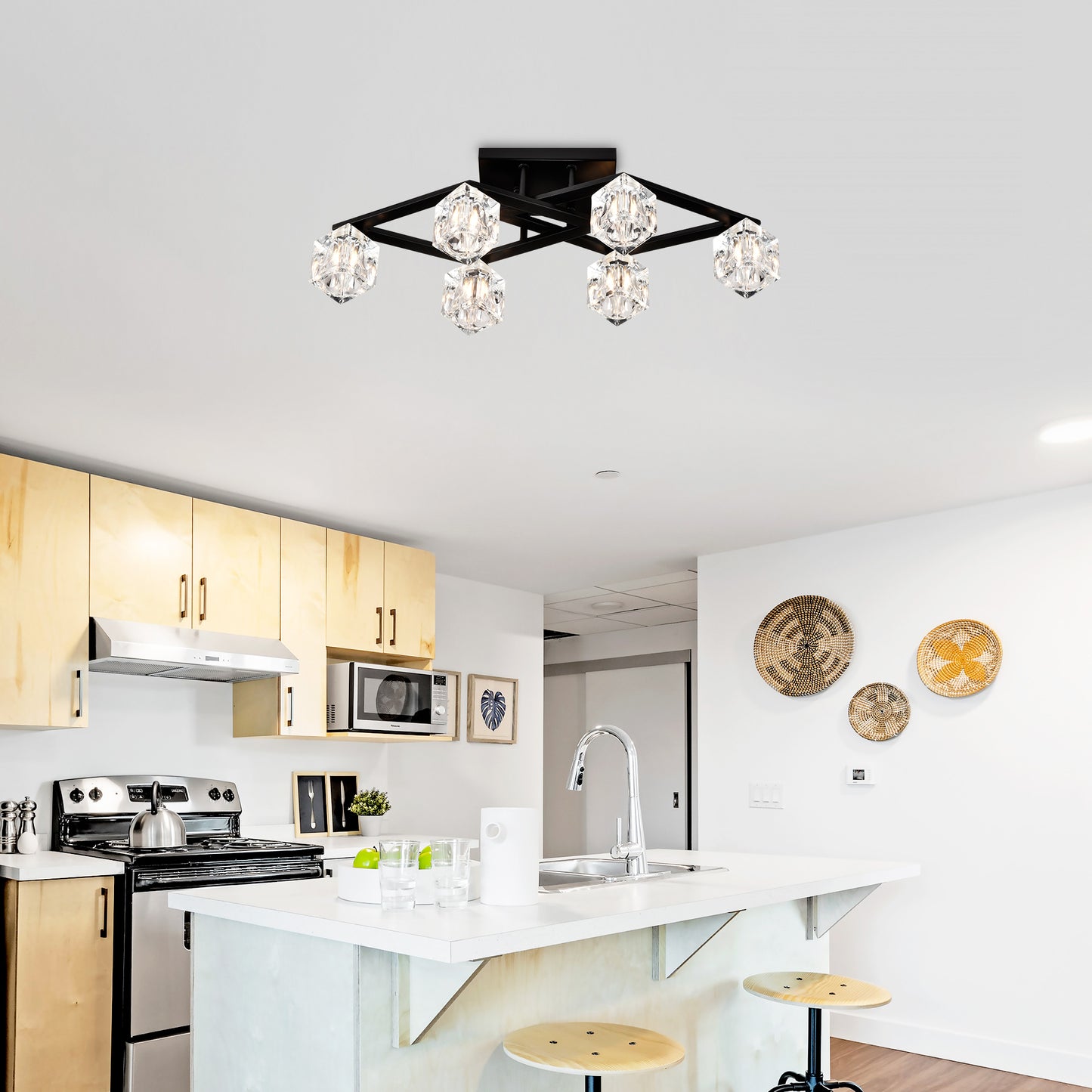 Lazzareschi Modern Light Crystal Ceiling