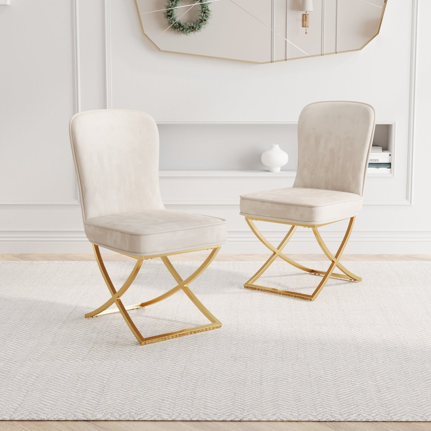 Westport Modern Velvet Dining Chair Set