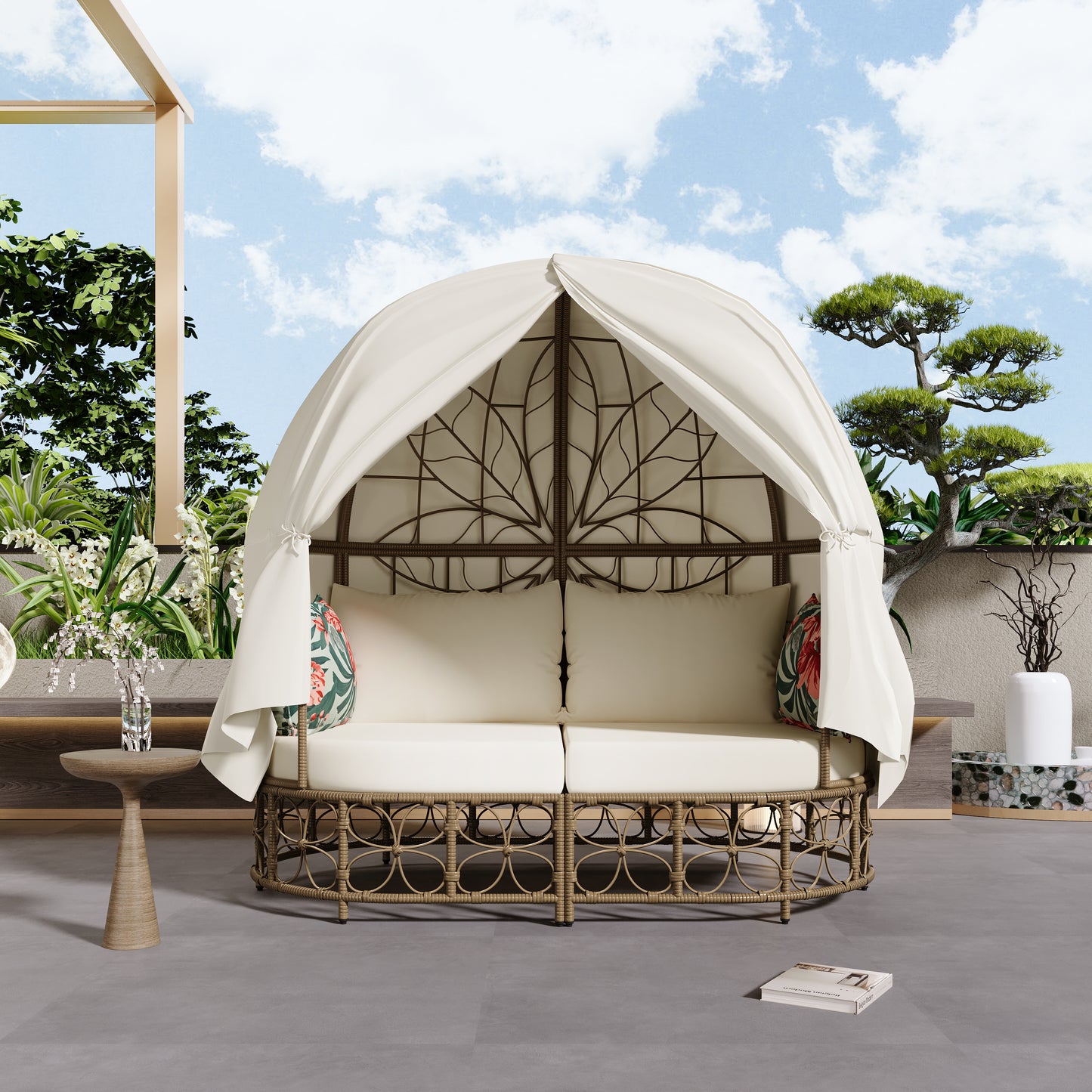Somerset Craftsman Wicker Patio Daybed