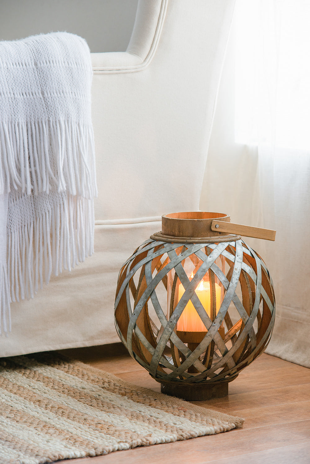 Lazzareschi Craftsman Wooden Lantern Decorative Light