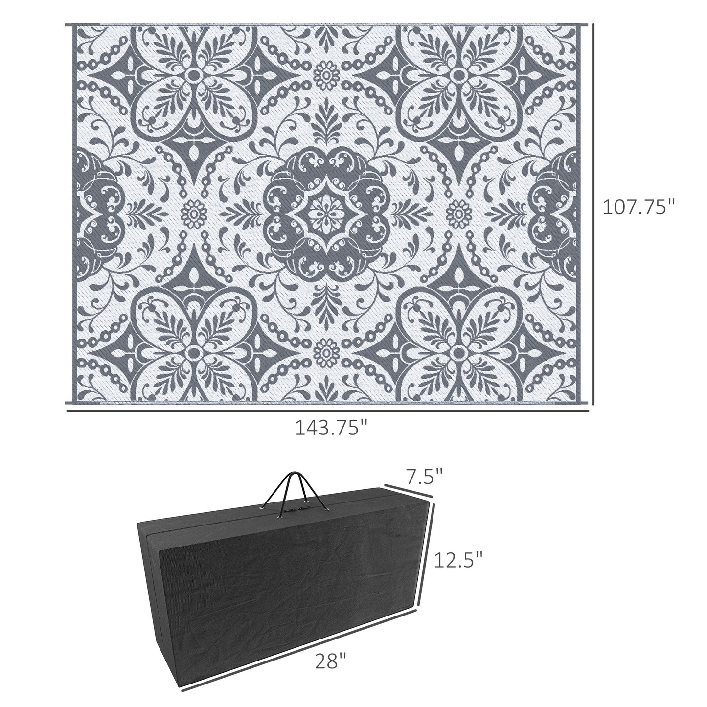 Mission Modern Outdoor Straw Rug