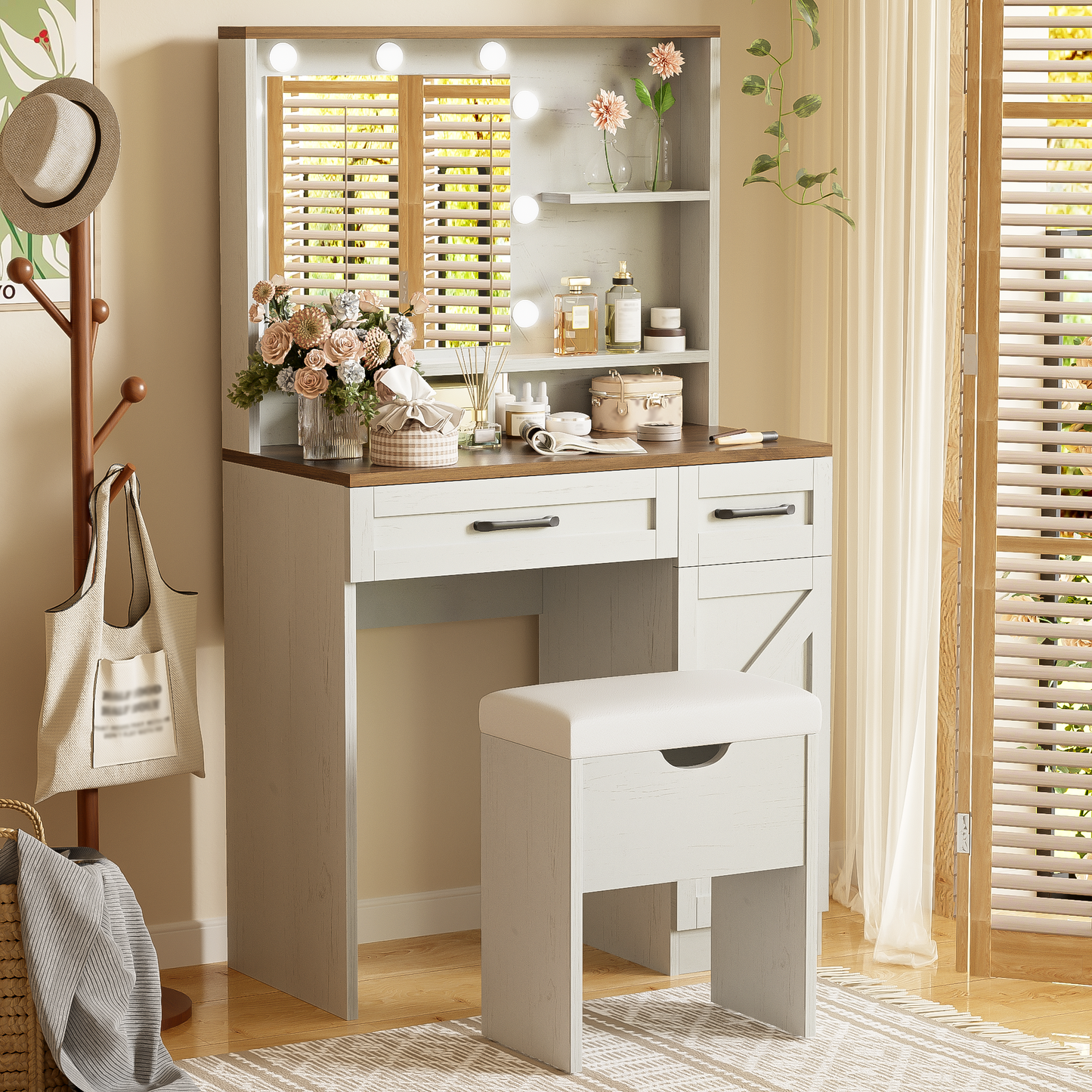 Jiron Craftsman Farmhouse Vanity Set