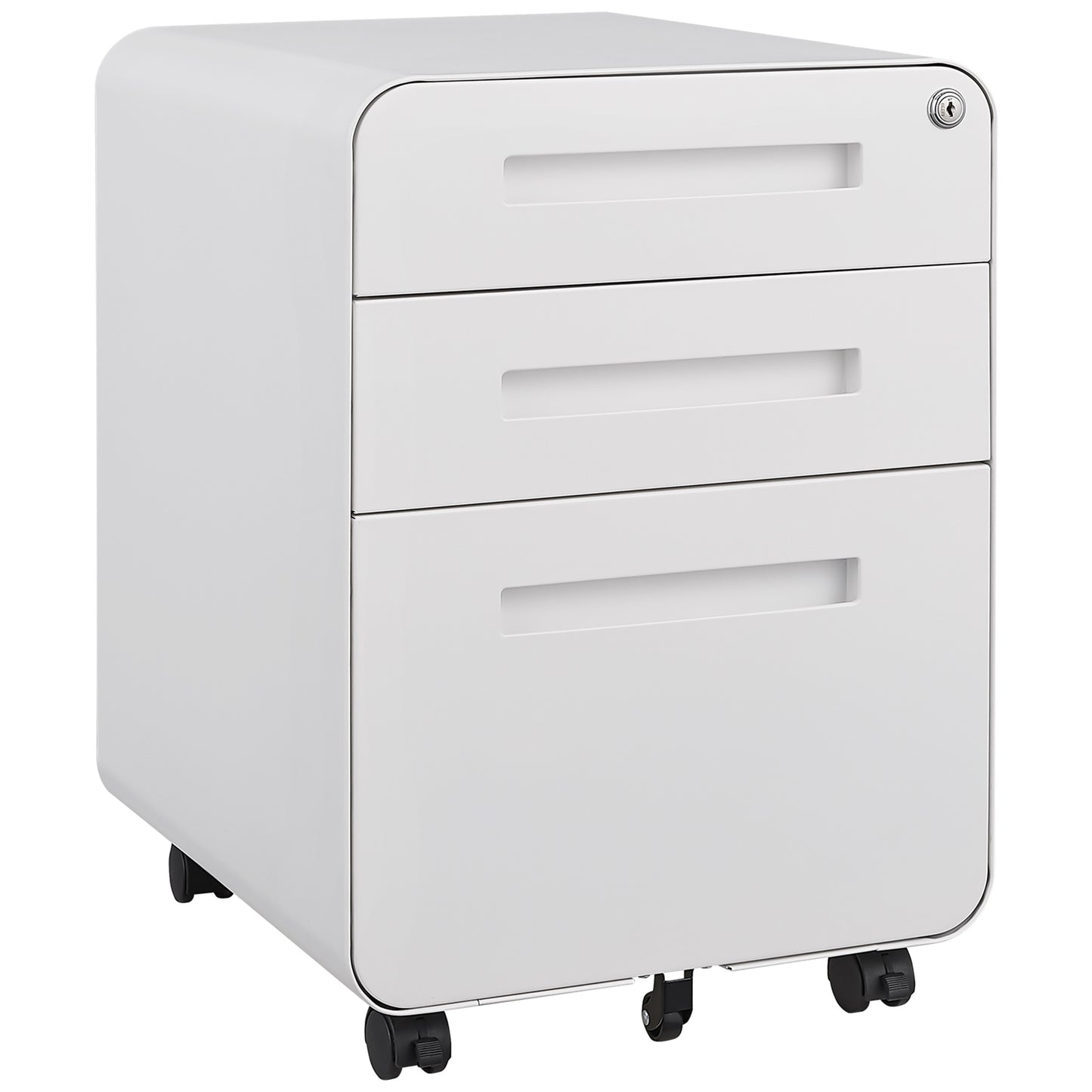 Warmsprings Modern Mobile File Cabinet White