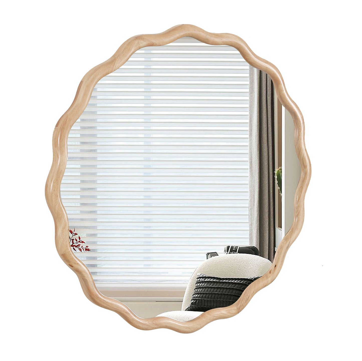 Napa Craftsman Wood Wavy Vanity Mirror