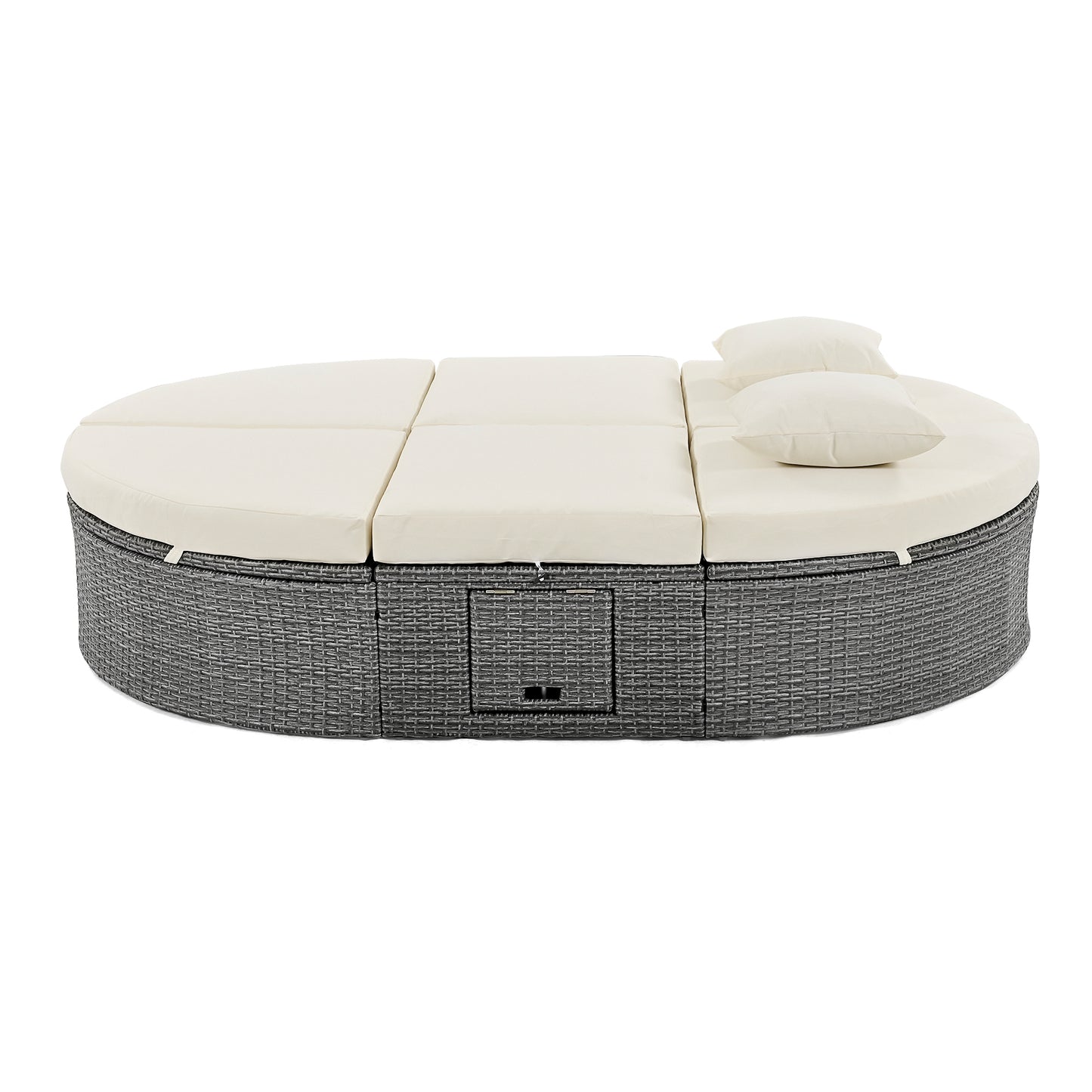 Centerville Modern Chaise Rattan Sun Daybed