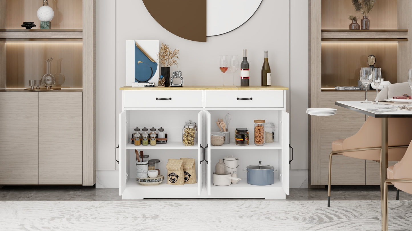 Kingsly Traditional Farmhouse Buffet Cabinet
