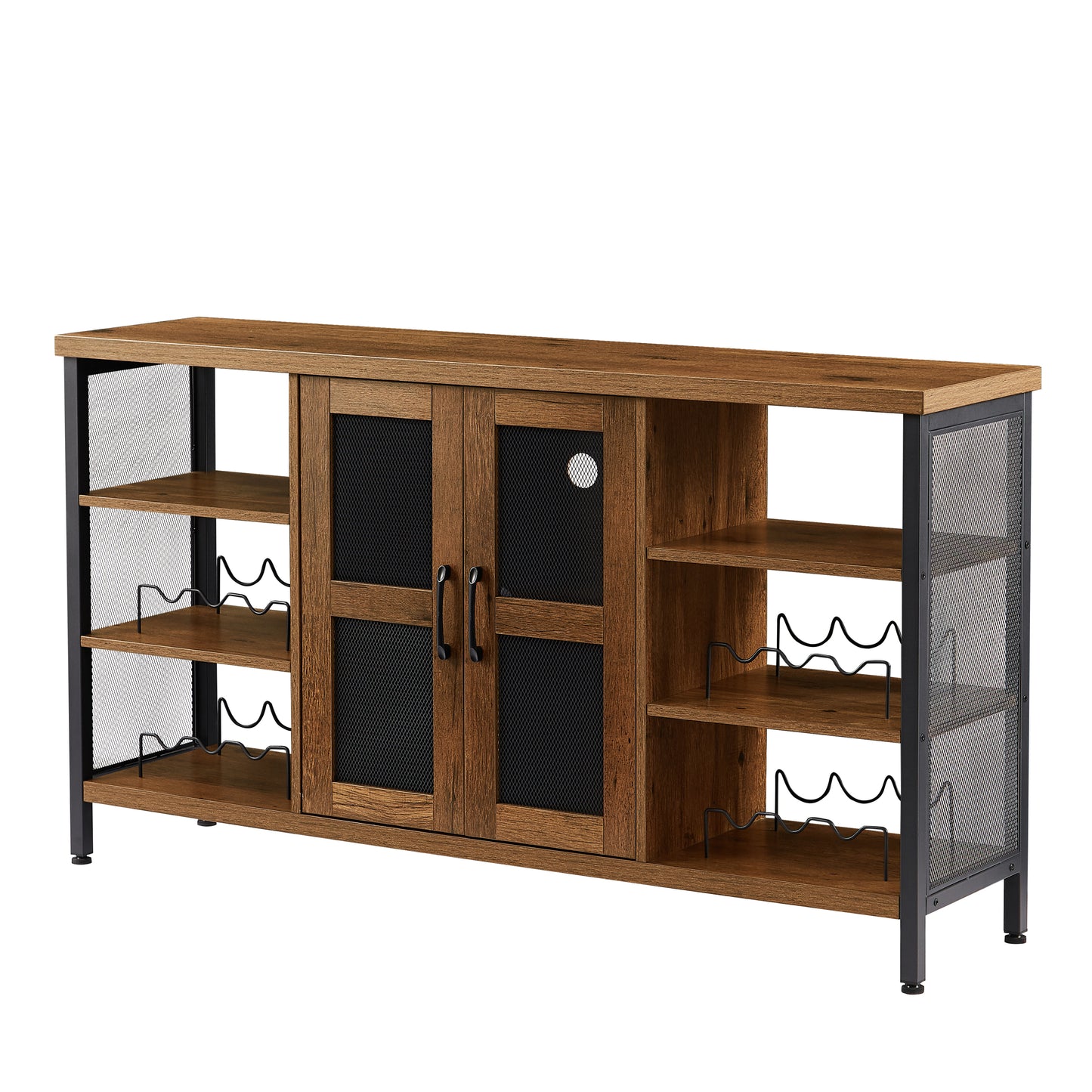Calista Industrial Wine Bar Cabinet Sideboard