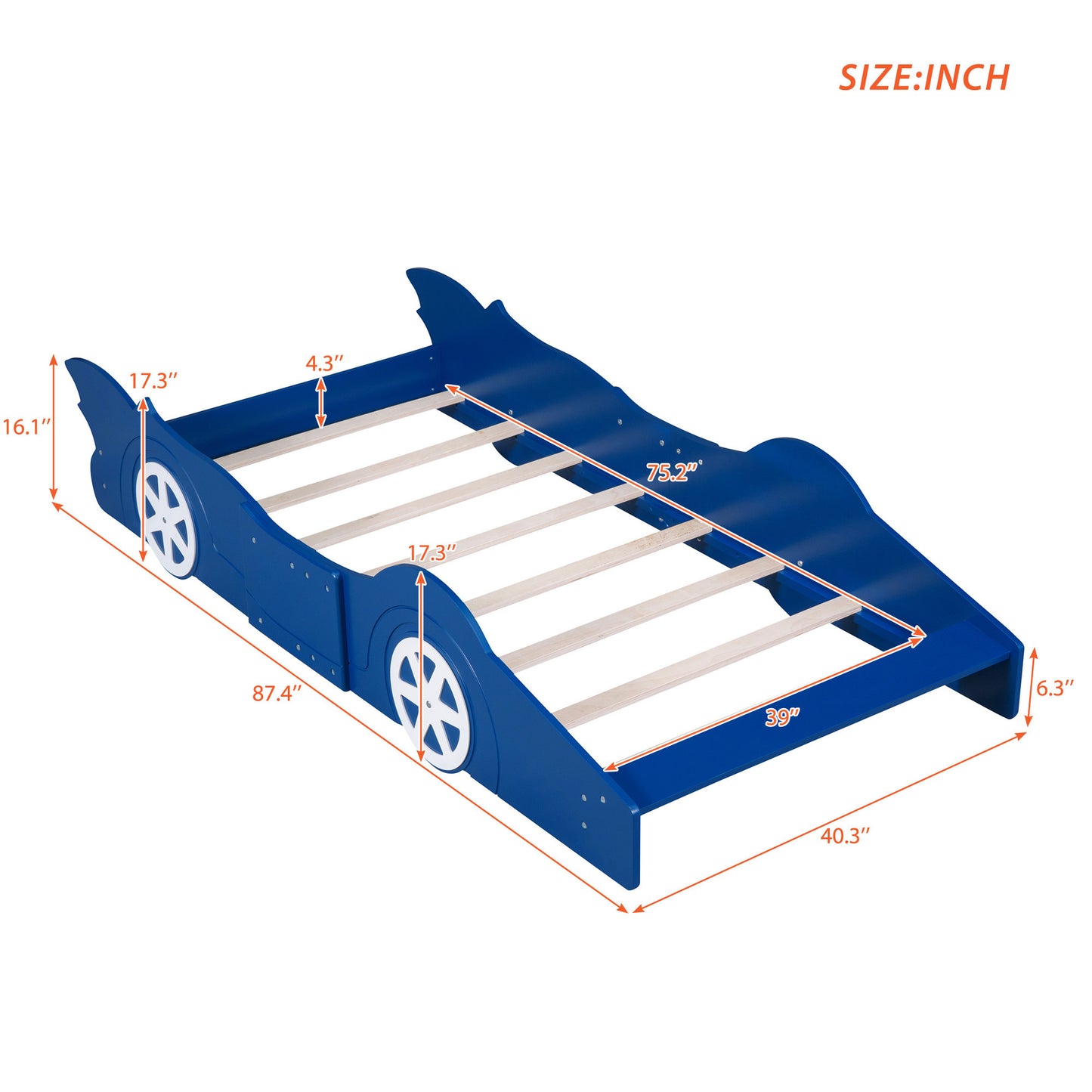 Westport Modern Race Car Platform Bed