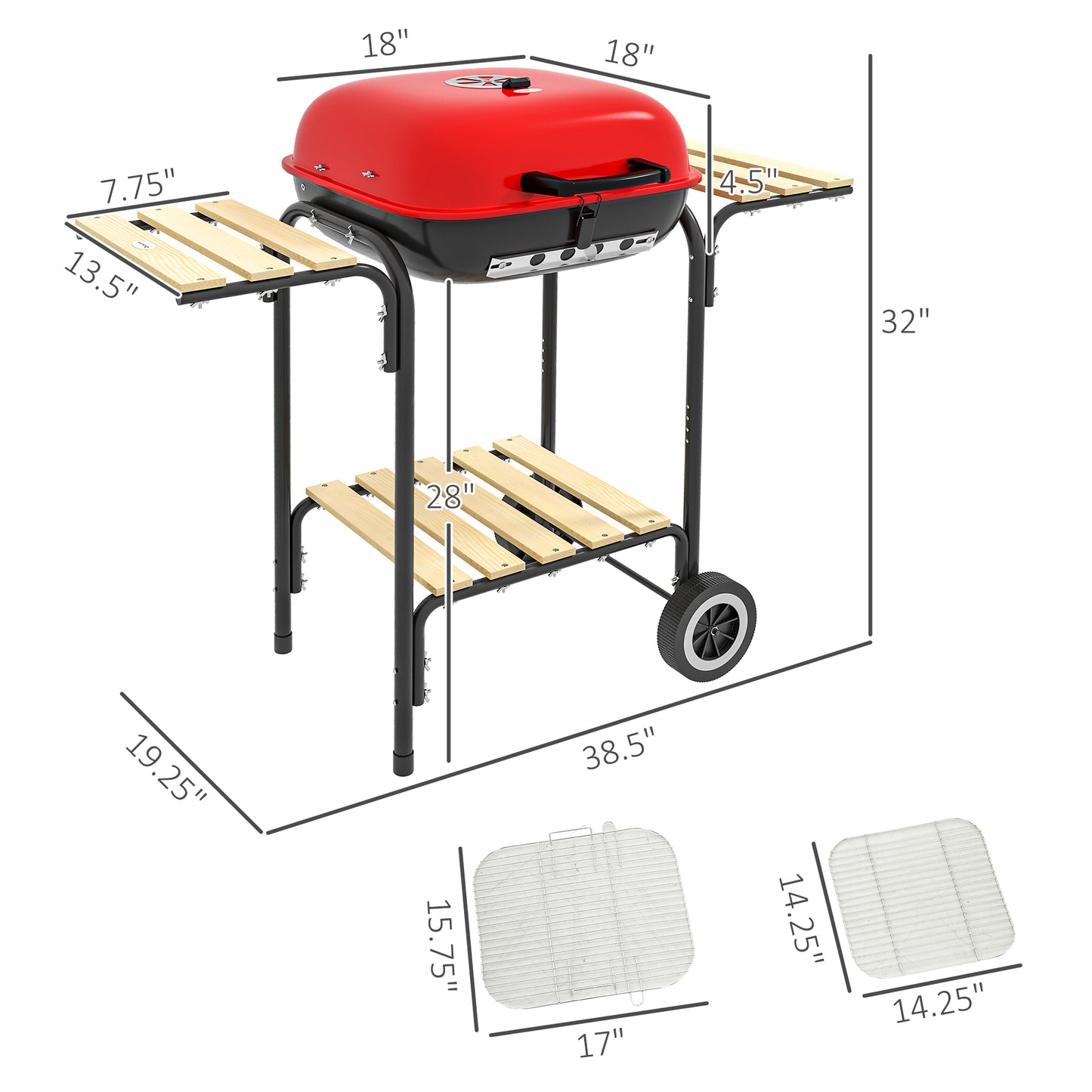 Jiron Industrial Portable BBQ Grill