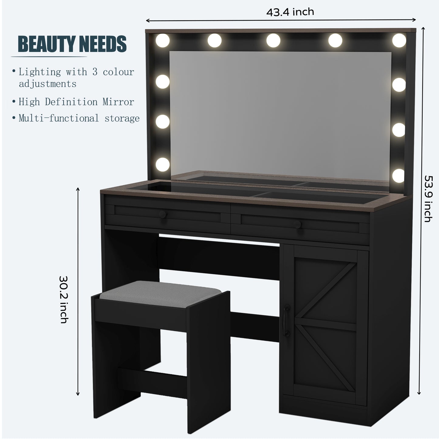 Ghivi Modern Vanity Dressing Desk