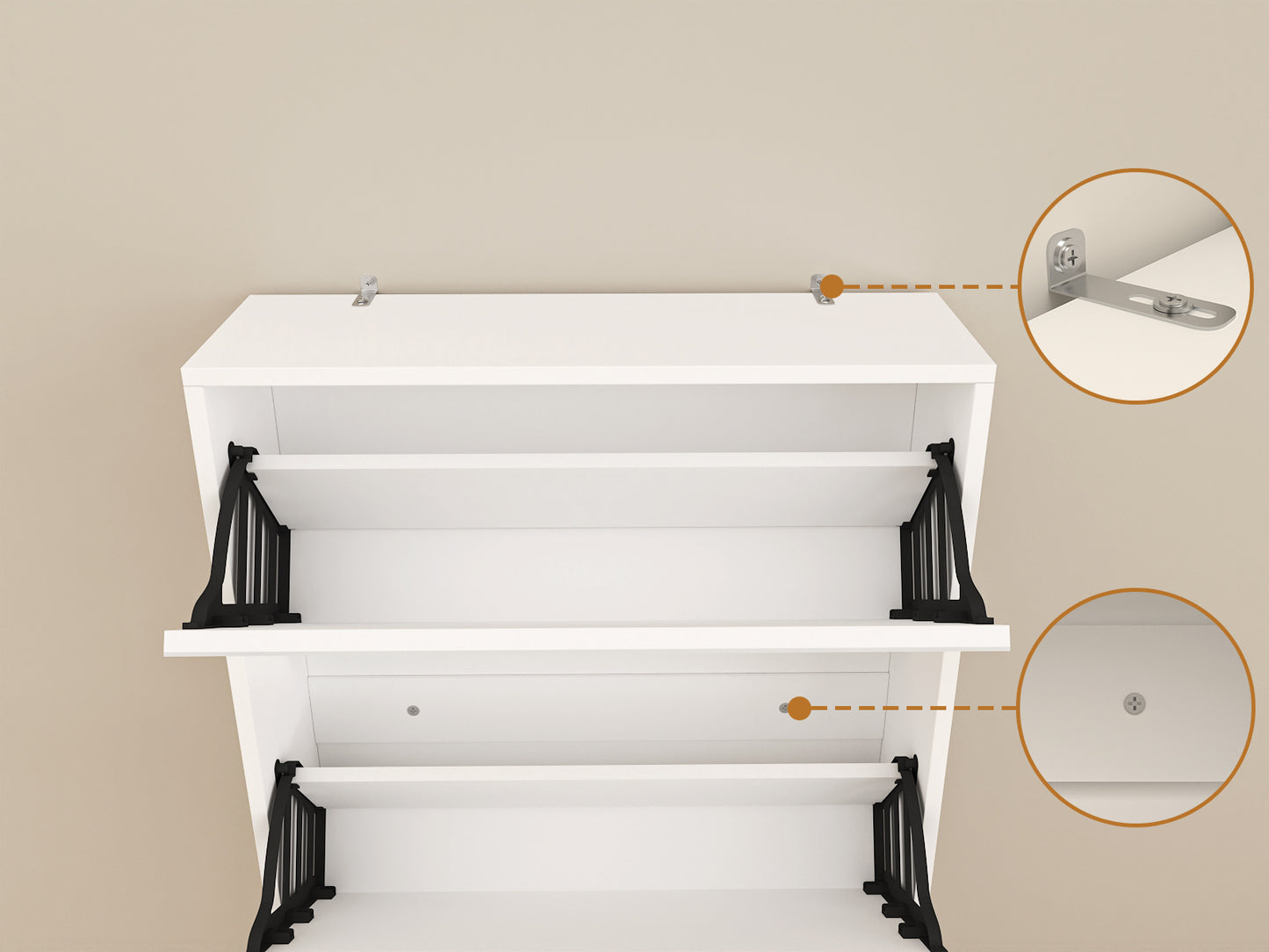Somerset Modern Shoe Cabinet Organizer