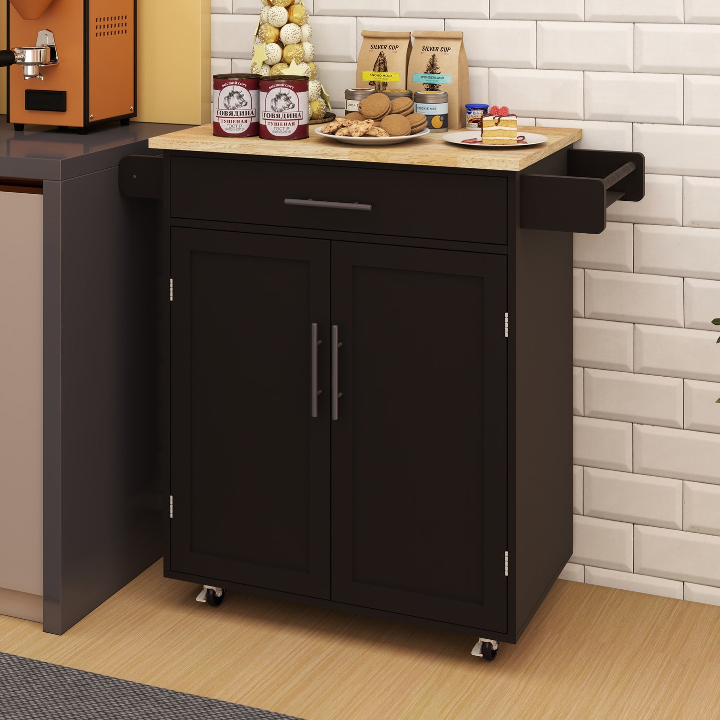 Marites Modern Rolling Kitchen Cart