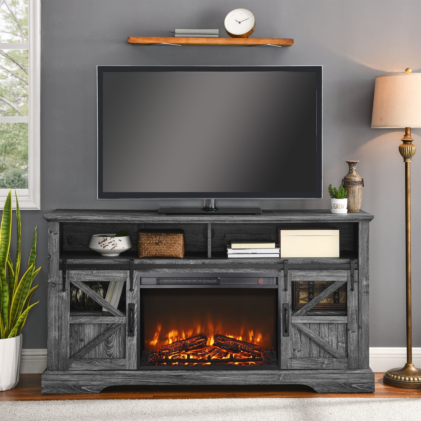 Somerset Modern Thin Electric Fireplace