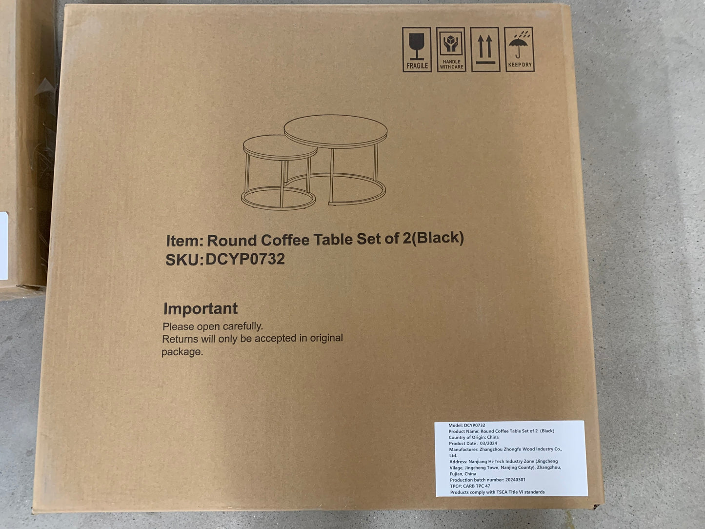 Irvington Contemporary Velvet Nesting Coffee Tables