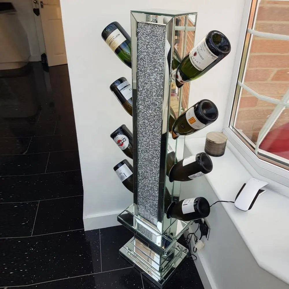 Bartholomew Modern Crushed Diamond Wine Holder