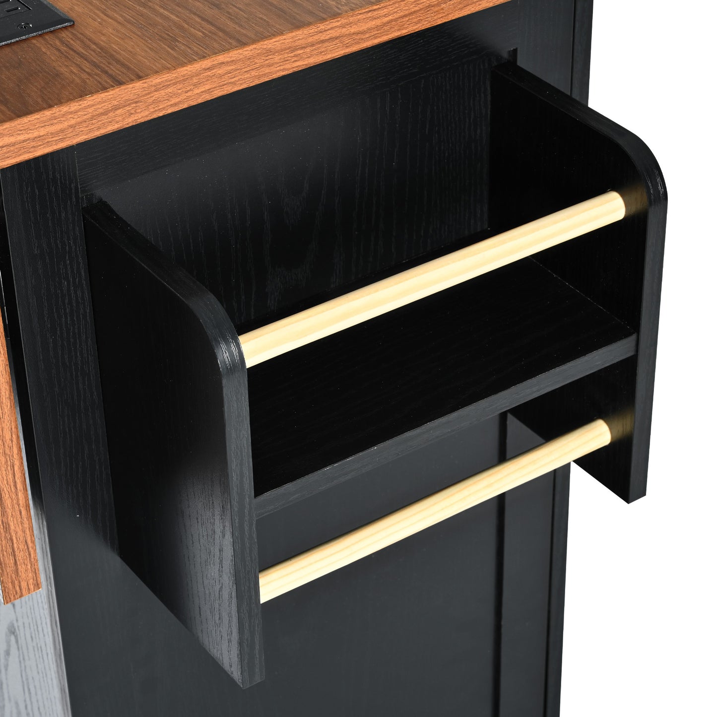 Westport Modern Farmhouse Rolling Kitchen Cart