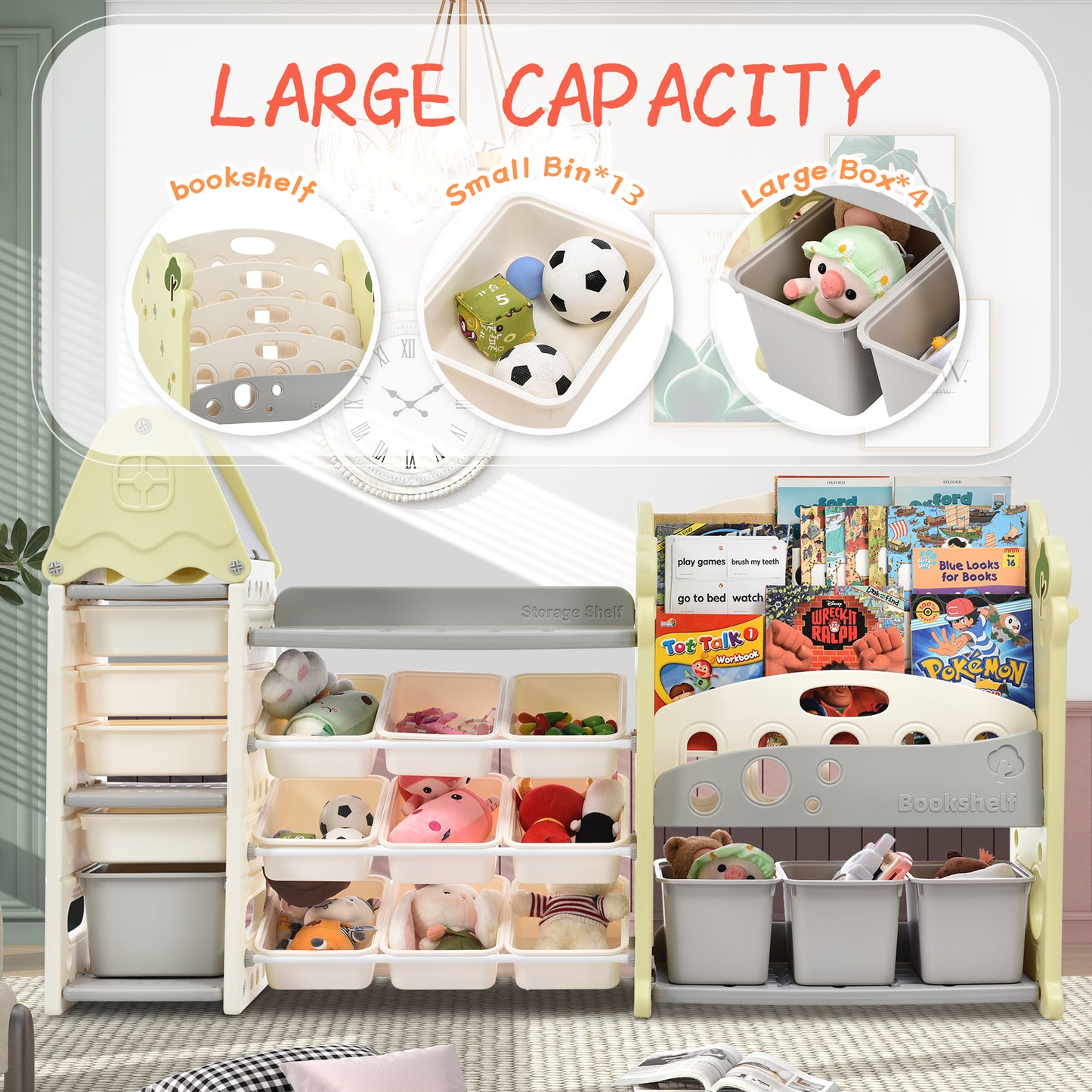 Justo Modern Kids Storage Shelf