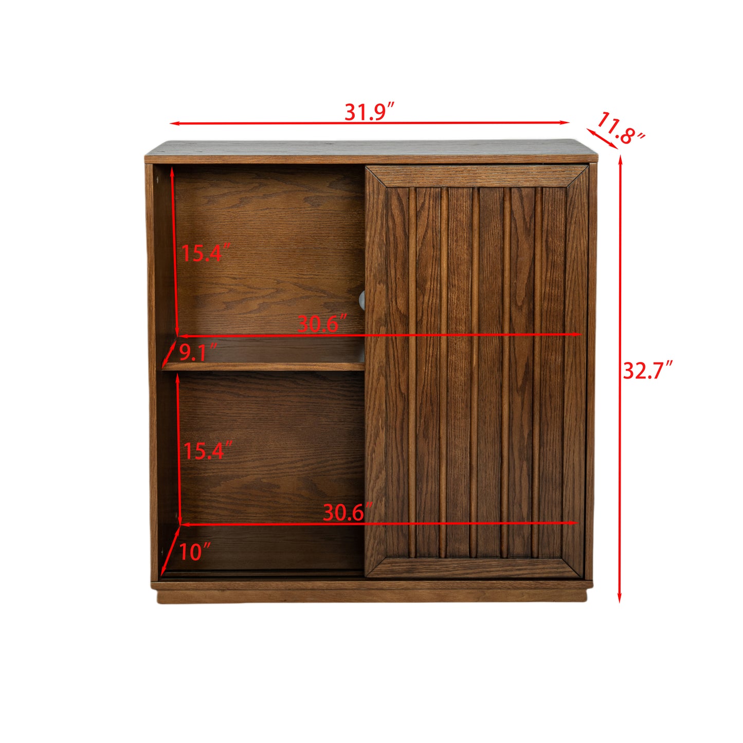 Amity Mid-Century Sliding Sideboard Cabinet