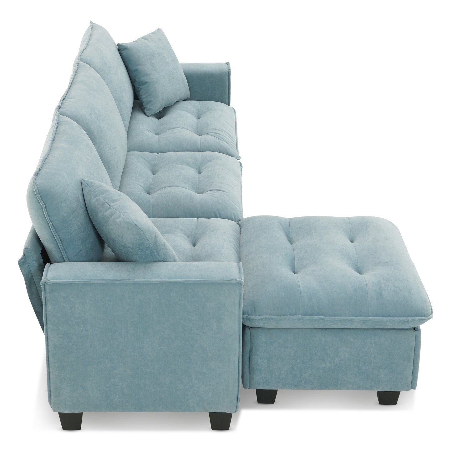 Lula Modern Velvet Convertible Sofa