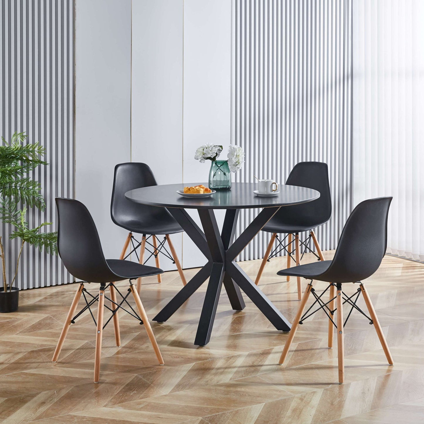 Amity Mid-Century Pedestal Dining Table