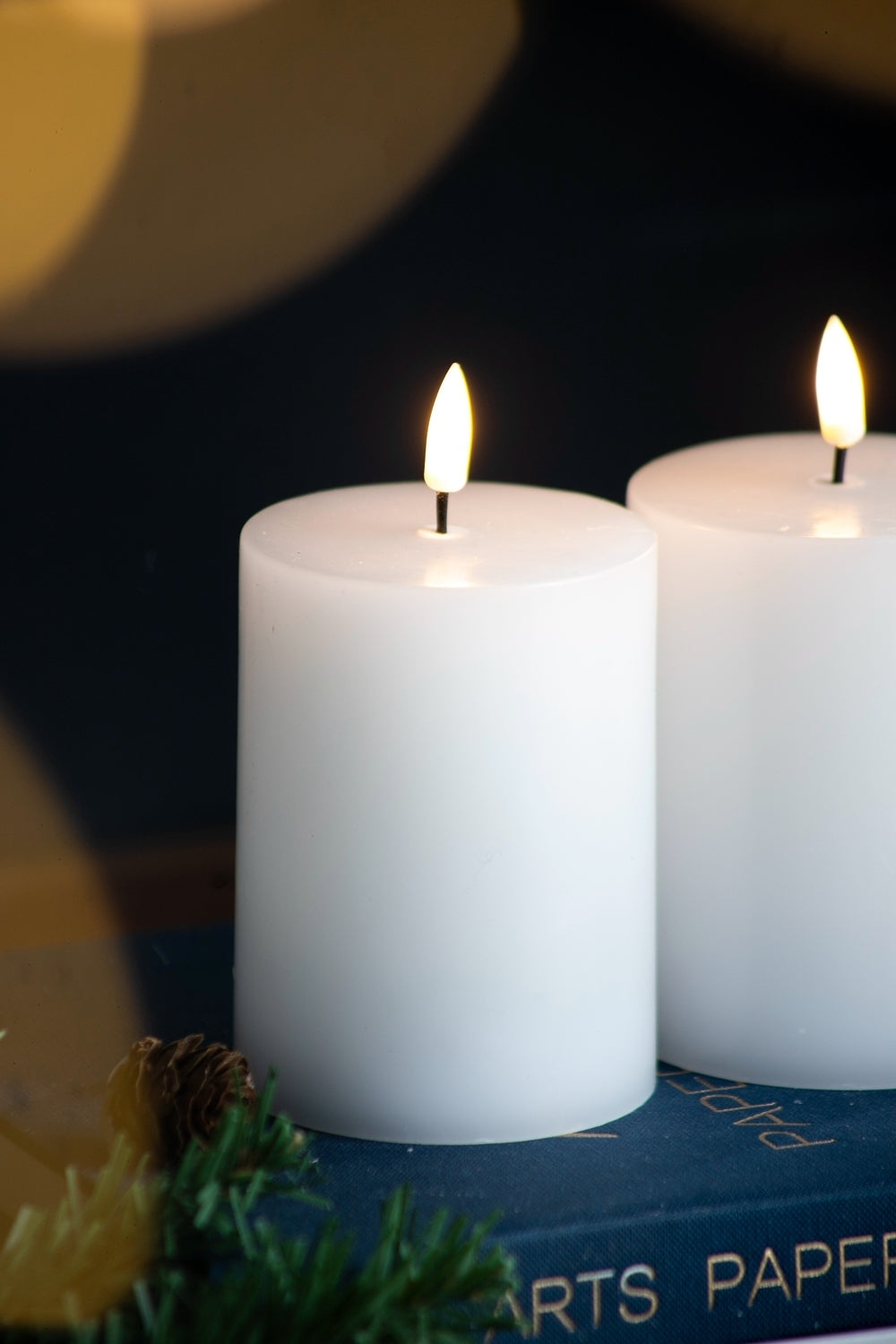 Elmcrest Contemporary Candles with Remote Control Timer