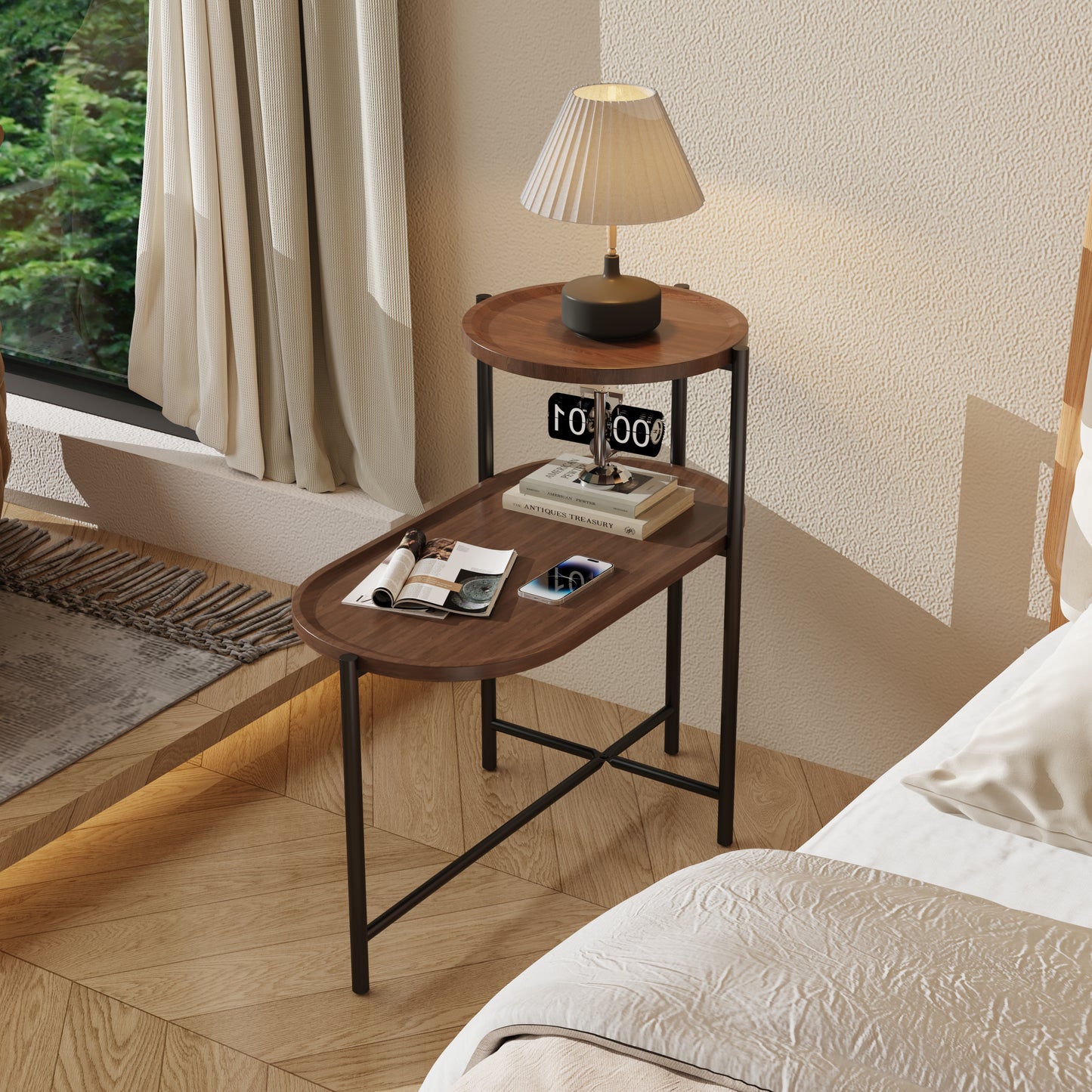 Cleo Mid-Century Walnut Coffee Table