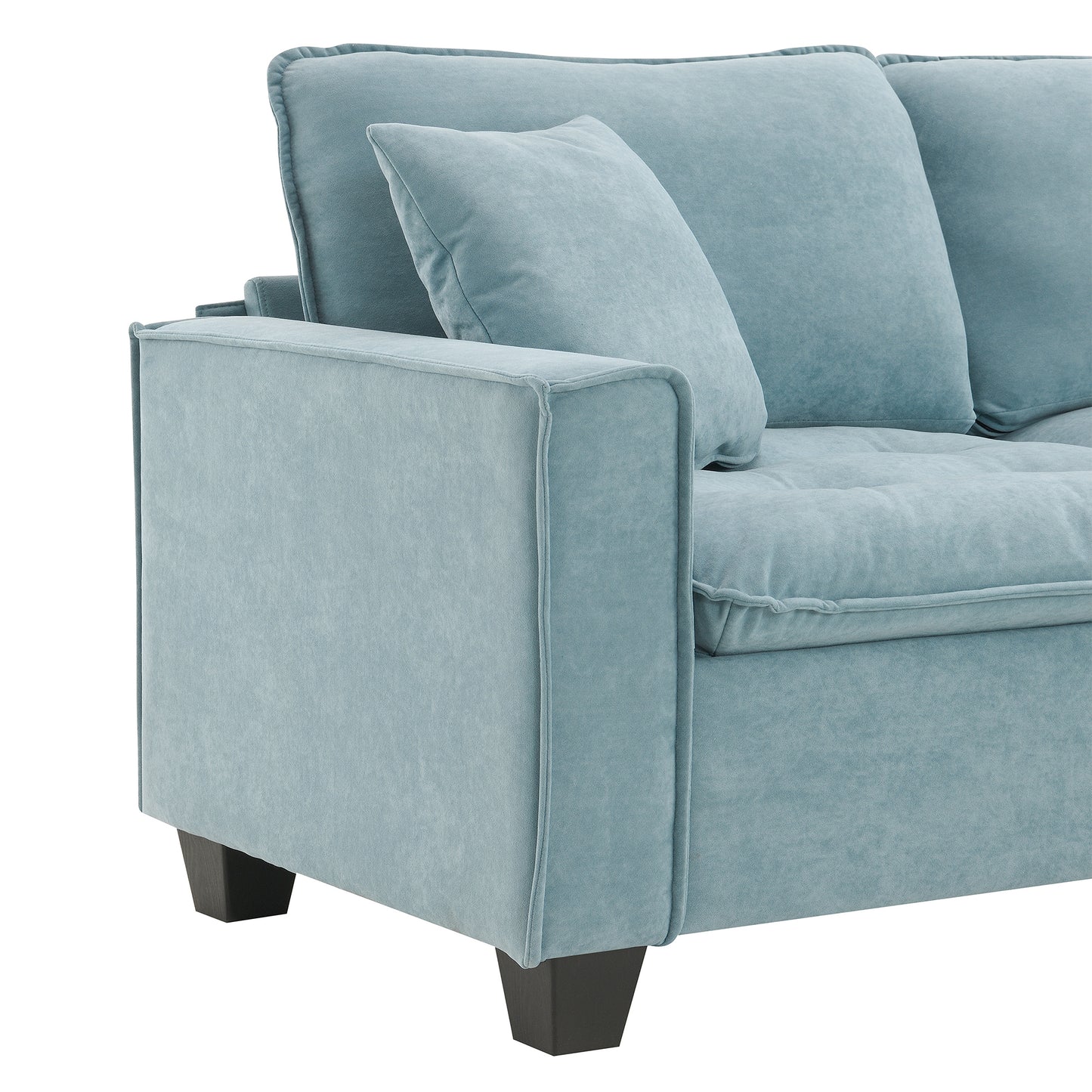 Lula Modern Velvet Convertible Sofa