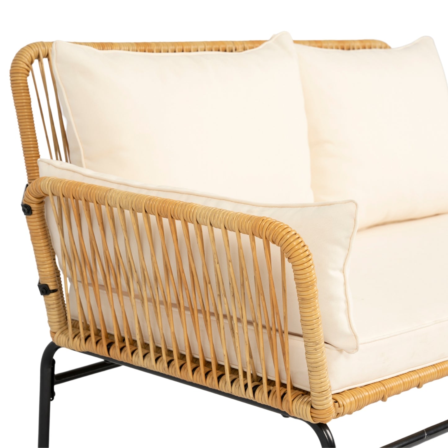Marcel Modern Natural Wicker Patio Set