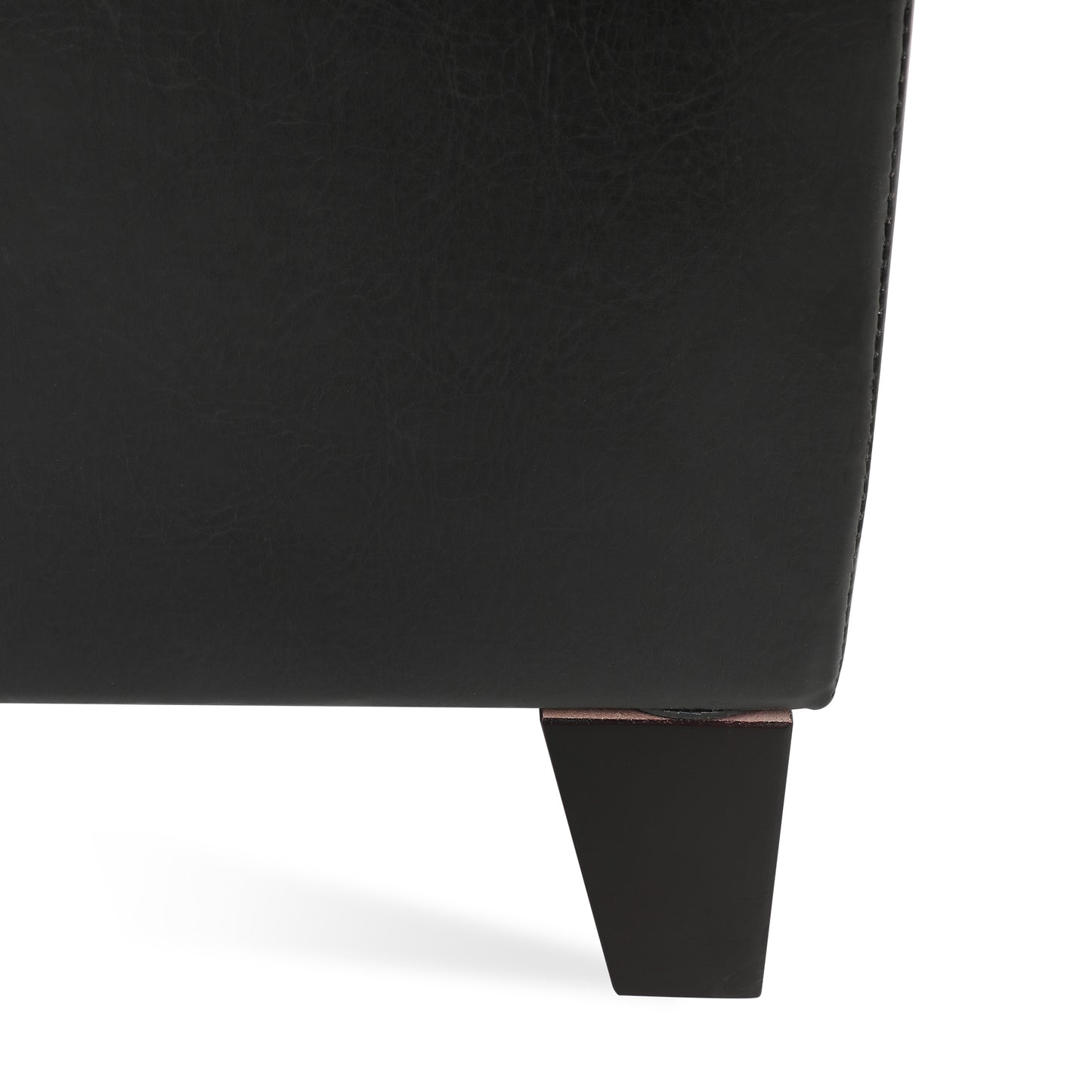 Justo Modern Faux Leather Ottoman
